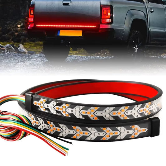 Car Strip Turn Signal Lamp Flowing Dynamic Warning Brake Reverse Tail Light Truck LED Tailgate Light Arrow LED Strip 12V 24V