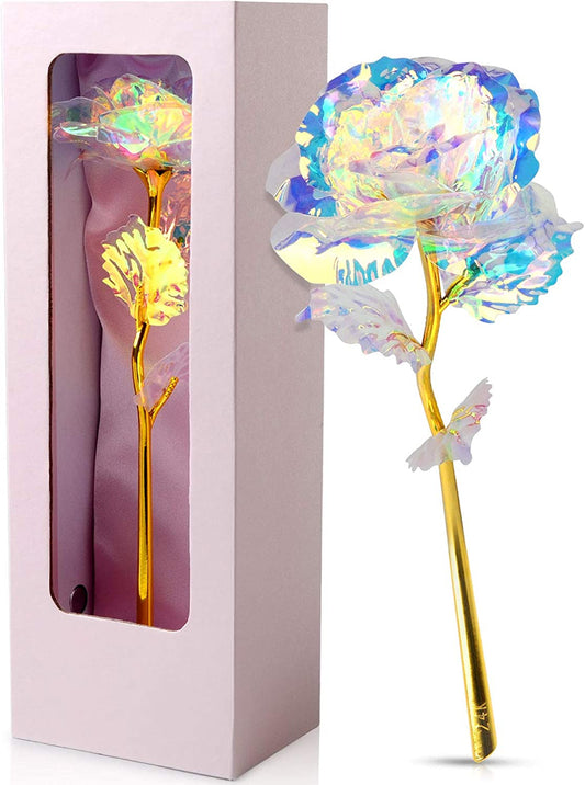 Valentine'S Day Romantic Rose Gift Crystal Artificial Rose with Pink Box Gift for Girlfriend Romantic Rose Gift Artificial Flowers Valentine'S Day Love Thanksgiving Day for Wife Mom Grandmom Romantic