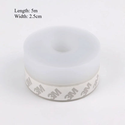 2Pcs Silicone Self-Stick Weather Stripping Tape Seals Gaps of House Glass/Shower Windows Door Bottom Dustproof Window/Door Seal