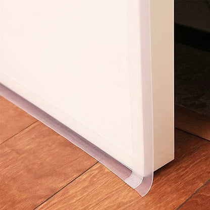 2Pcs Silicone Self-Stick Weather Stripping Tape Seals Gaps of House Glass/Shower Windows Door Bottom Dustproof Window/Door Seal